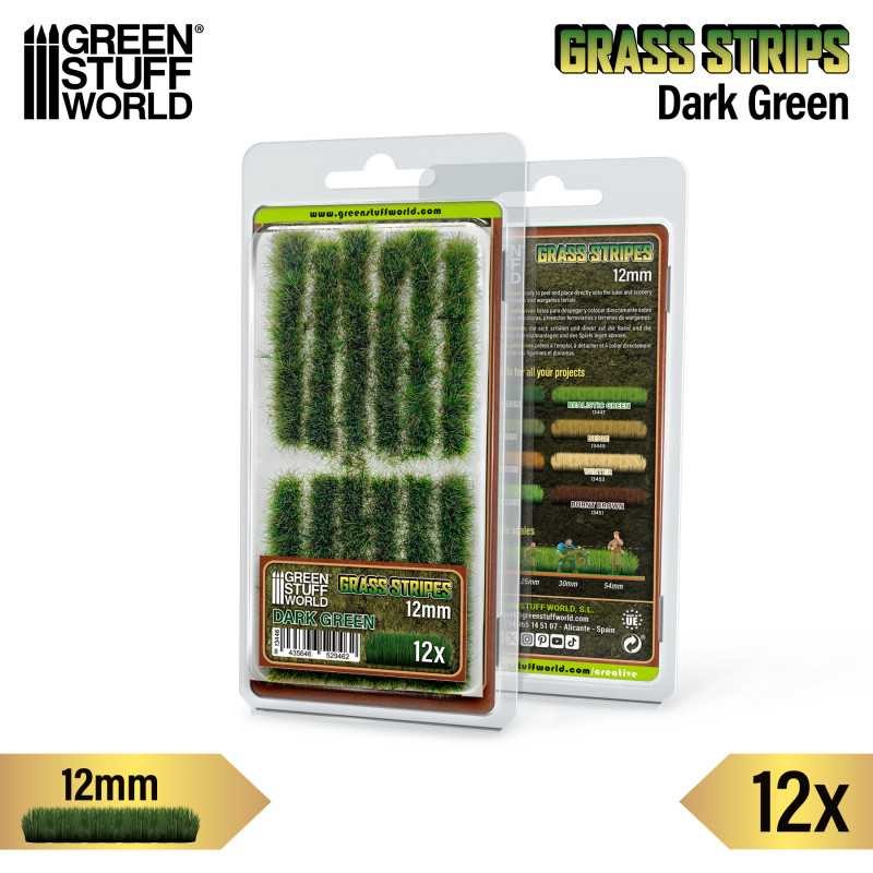 GREEN STUFF WORLD 13446 Grass Strips 12 mm - Dark Green