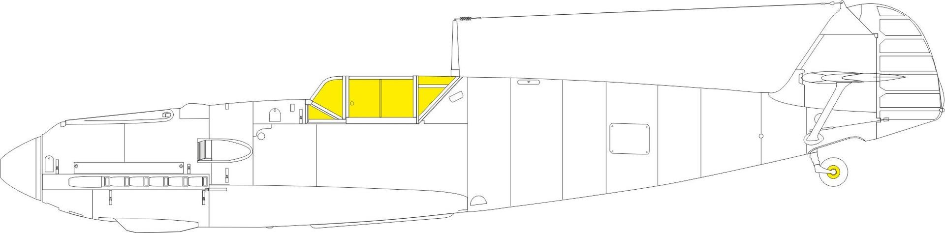 EDUARD EX995 1/48 Bf 109E-4 TFace İKİ TARAFLI KOLAY MASKELEME SETİ