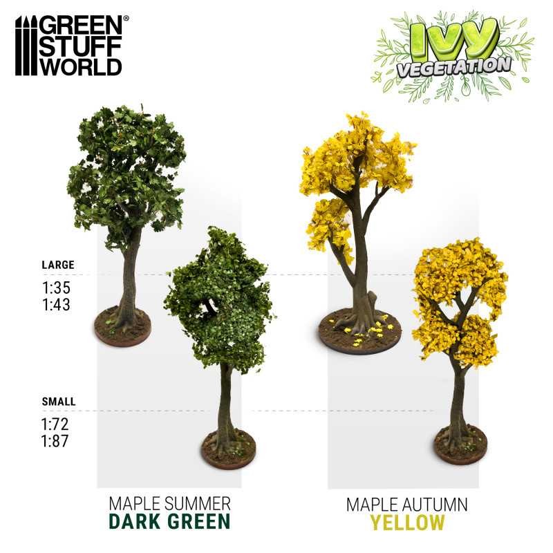 GREEN STUFF WORLD 4638 Ivy Foliage - Dark Green Maple - Large KOYU YEŞİL BÜYÜK AKAĞAÇ YAPRAKLI SARMAŞIK
