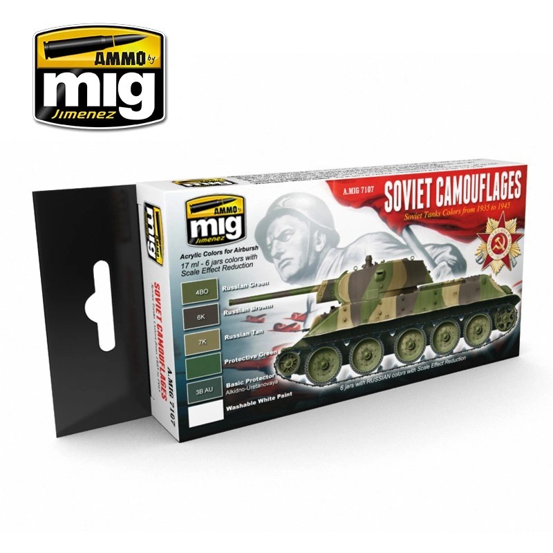 AMMO MIG 7107 1935-1945 Soviet Camouflages MAKET BOYASI SETİ