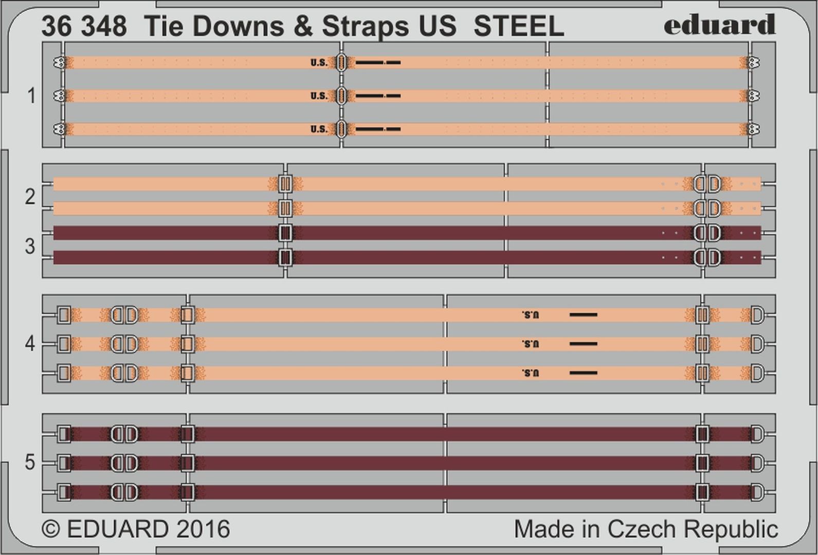 EDUARD 36348 1/35 Tie Downs & Straps US STEEL DETAYLANDIRMA SETİ