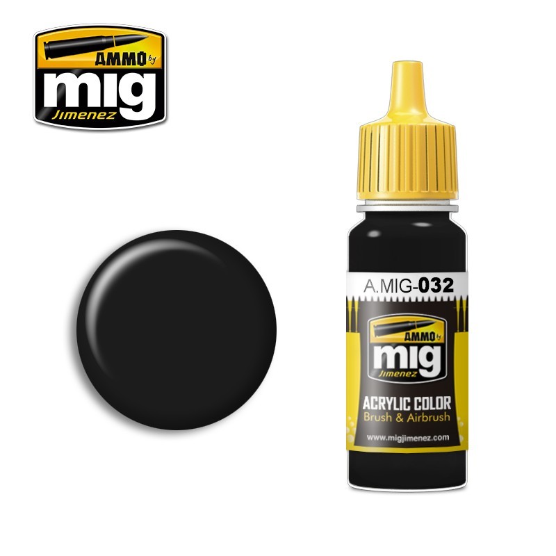 AMMO MIG 0032 SATIN BLACK MAKET BOYASI