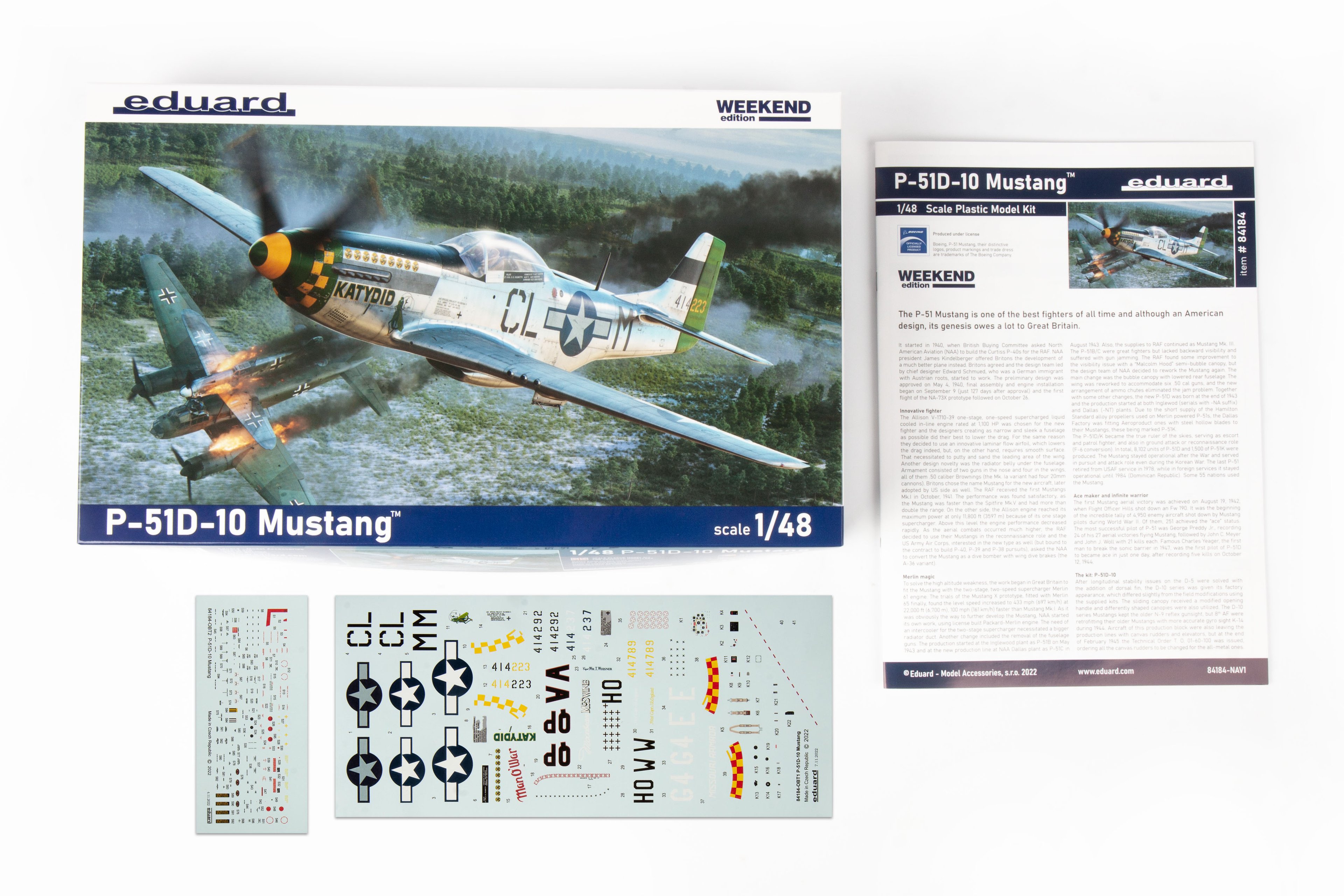 EDUARD 84184 1/48 P-51D-10 Mustang SAVAŞ UÇAĞI MAKETİ