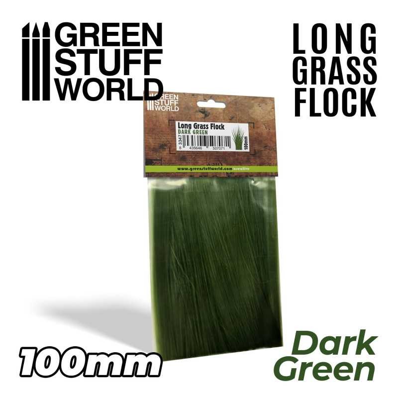 GREEN STUFF WORLD 3347 Long Grass Flock 100mm - Dark Green 10 CM UZUN ÇALI - KOYU YEŞİL