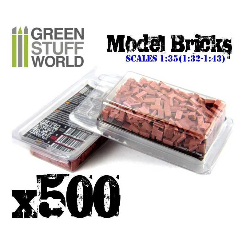 GREEN STUFF WORLD 9207 Model Bricks Red - KIRMIZI MODEL TUĞLA 500 ADET