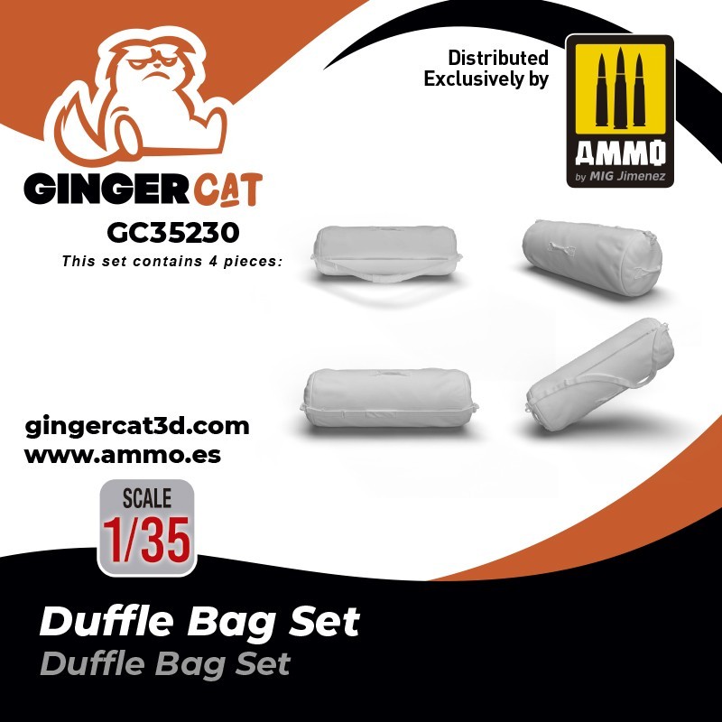 Ginger Cat 35230 1/35 Duffle Bag Set (4pcs) Reçine Detay Seti