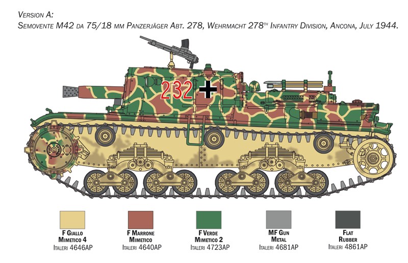 ITALERI 6569 1/35 SEMOVENTE M42 da 75/18 TANK MAKETİ