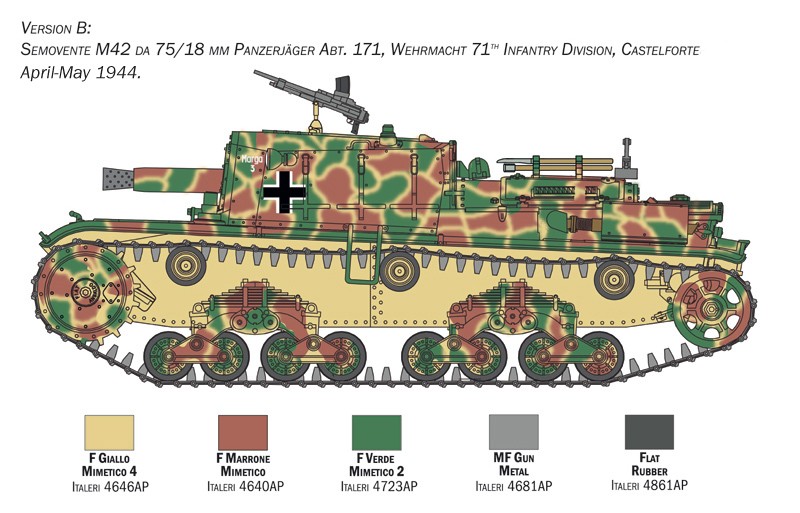 ITALERI 6569 1/35 SEMOVENTE M42 da 75/18 TANK MAKETİ