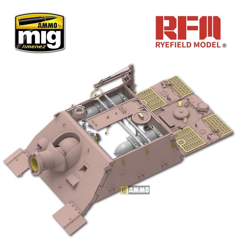 RYE FIELD MODELS 5035 1/35 Sturmtiger RM61 L/5.4/38cm with Workable Track Links Tank Maketi