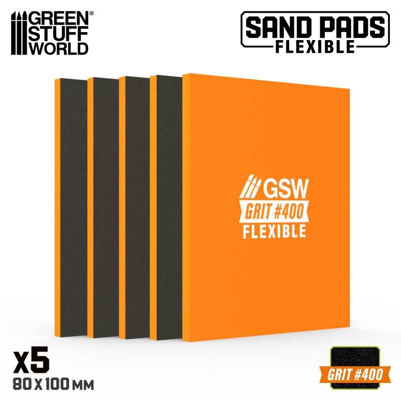 GREEN STUFF WORLD 13609 Flexible Sanding Pads 400 grit - 400 NUMARA ESNEK SÜNGER ZIMPARA