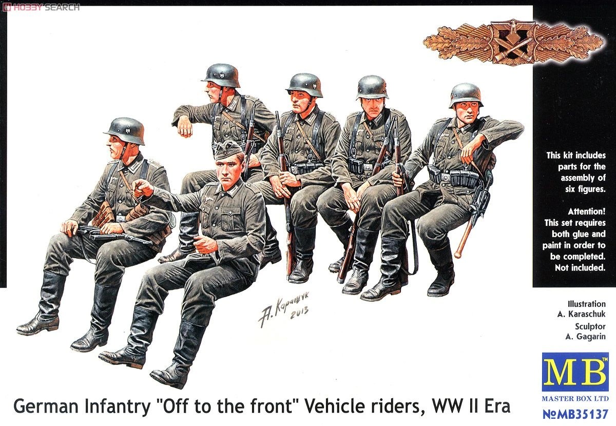 MASTER BOX 1/35 35137 “German Infantry "Off to the front" Vehicle riders, WW II Era”