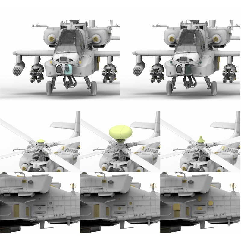 TAKOM 2602 1/35 AH-64E Apache Guardian Attack Helicopter Saldırı Helikopteri Maketi