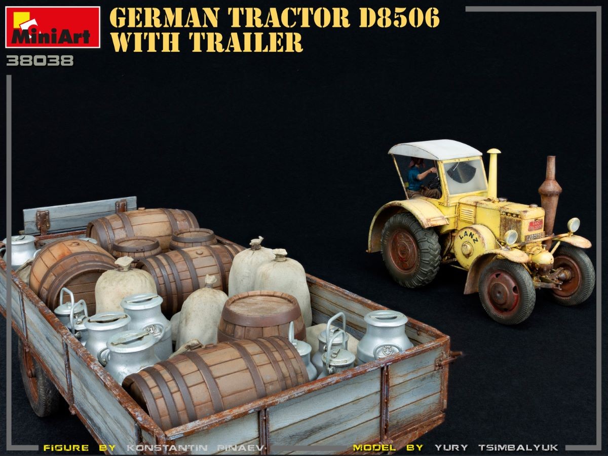 MINIART 38038 1/35 GERMAN TRACTOR D8506 WITH TRAILER