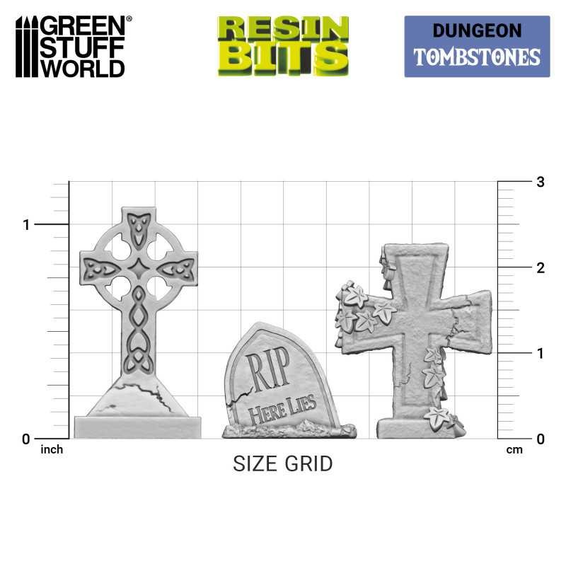 GREEN STUFF WORLD 2189 20x Gravestones Resin Set - MEZAR TAŞI SETİ