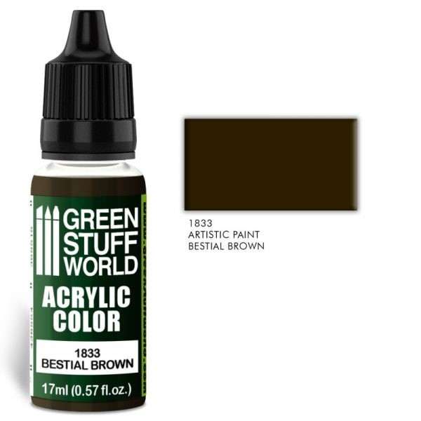 GREEN STUFF WORLD 1833 Acrylıc Color BESTIAL BROWN MAKET BOYASI