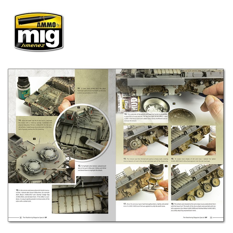 AMMO MIG 6128 THE WEATHERING SPECIAL How to Paint IDF Tanks Weathering Guide (English) - IDF TANKLARI BOYAMA TEKNİKLERİ KİTABI