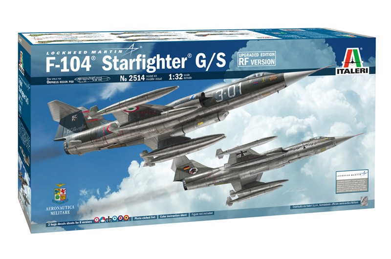 ITALERI 2514 1/32 F-104 STARFIGHTER G/S - Upgraded Edition RF Version SAVAŞ UÇAĞI MAKETİ