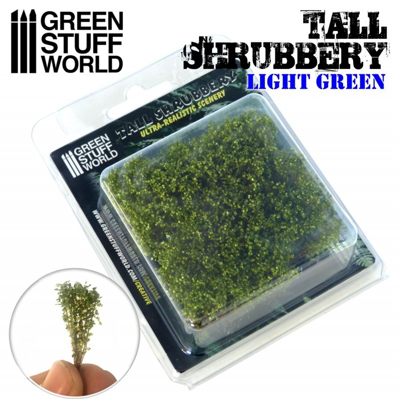GREEN STUFF WORLD 9925 Tall Shrubbery LIGHT GREEN - AÇIK YEŞİL UZUN ÇALILAR