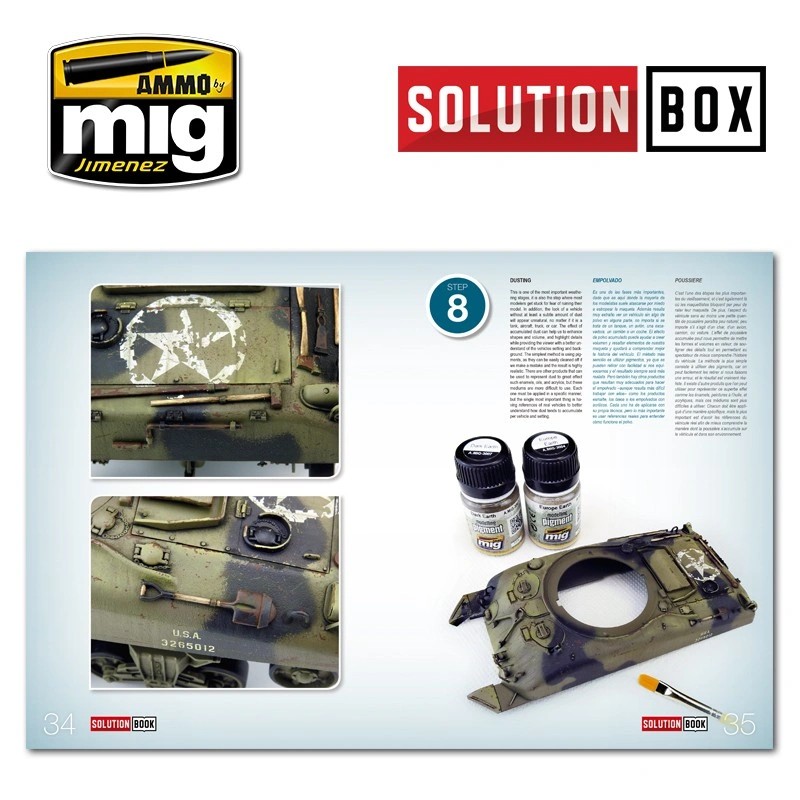 AMMO MIG 6500 HOW TO PAINT WWII AMERICAN ETO SOLUTION BOOK (Multilingual) İKİNCİ DÜNYA SAVAŞI AMERİKAN ARAÇLARI BOYAMA TEKNİKLERİ KİTABI