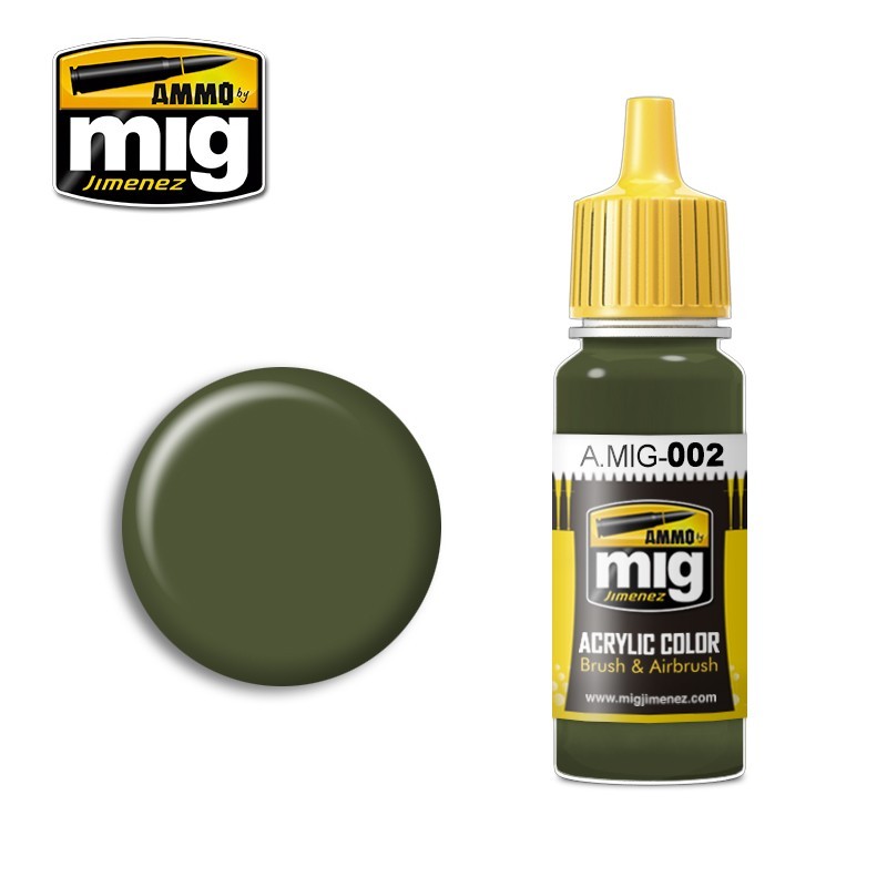 AMMO MIG 0002 RAL 6003 Olivgrün Opt. 2 MAKET BOYASI