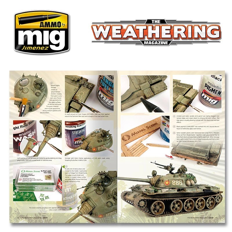 AMMO MIG 4528 THE WEATHERING MAGAZINE #29 - GREEN (English) YEŞİL RENK BOYAMA TEKNİKLERİ DERGİSİ