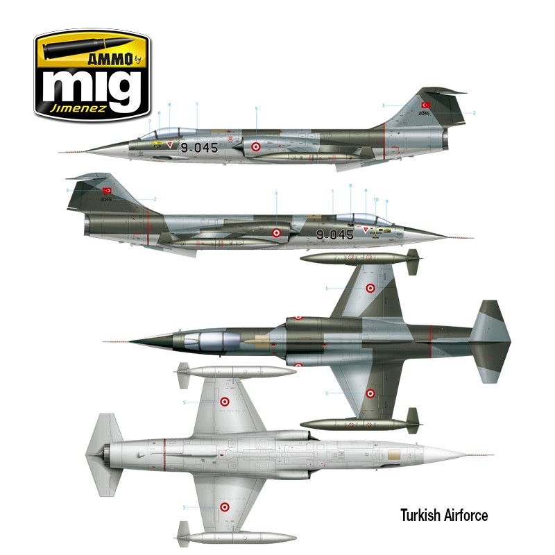 AMMO MIG 8504 1/48 F-104G STARFIGHTER (TURKEY, ITALY & CANADA) SAVAŞ UÇAĞI MAKETİ