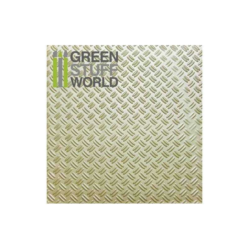 GREEN STUFF WORLD 1101 Plasticard Thread DOUBLE DIAMOND Textured Sheet - Çift İzli Elmas Yüzey Plastik Levha