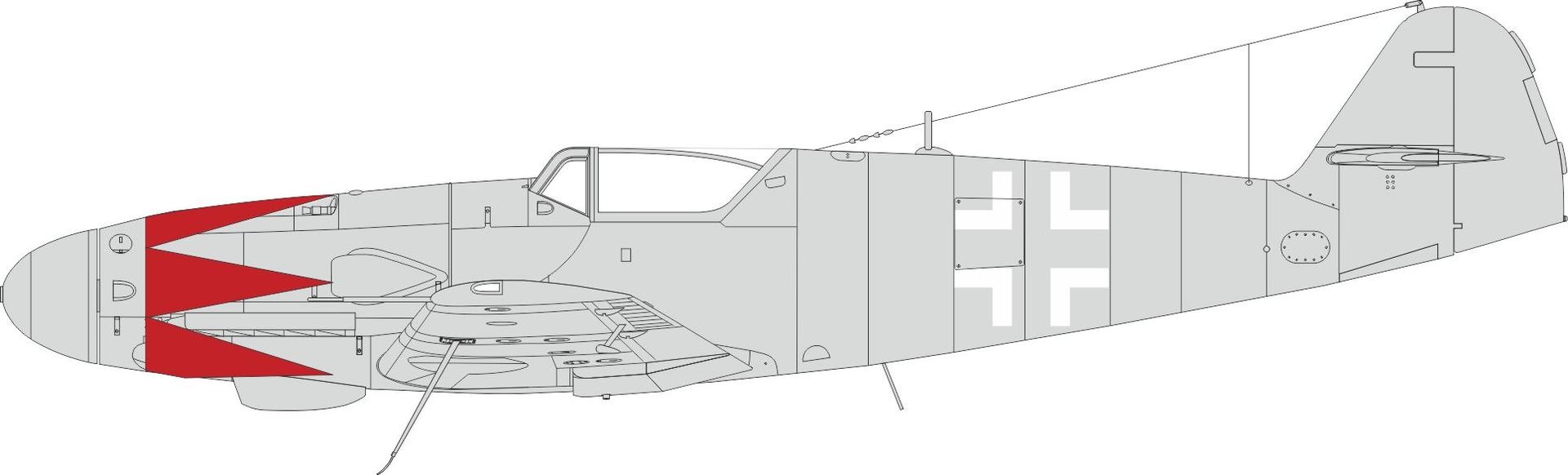 EDUARD EX1010 1/48 Bf 109K-4 Tulip Pattern & National Insignia KOLAY MASKELEME SETİ