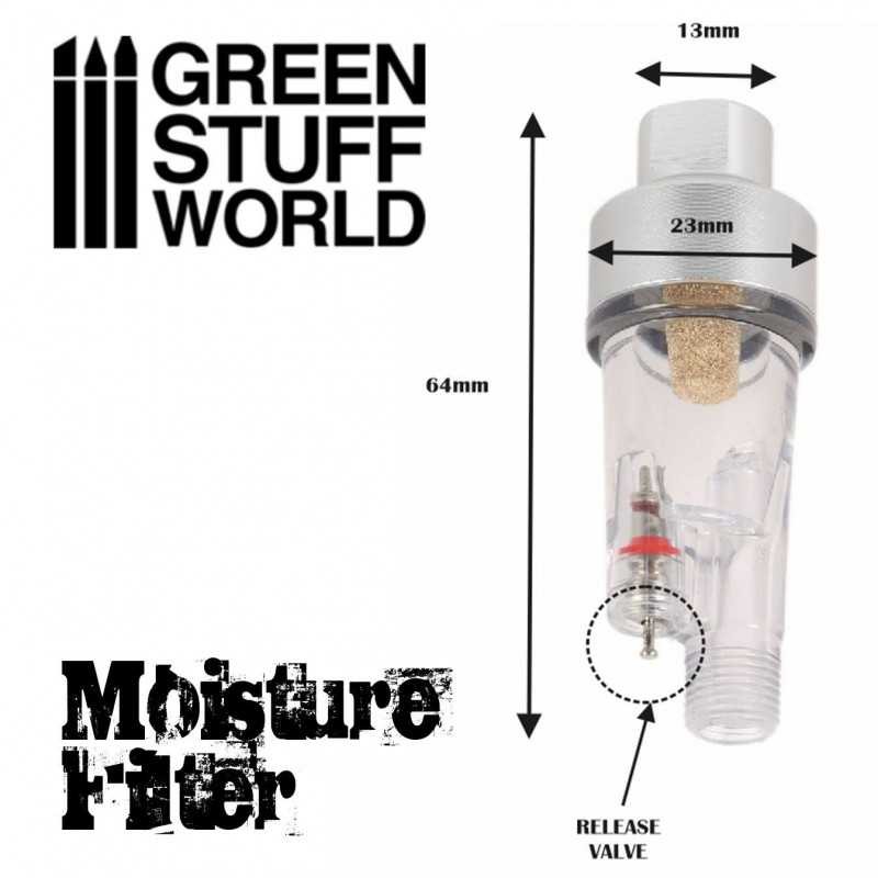 GREEN STUFF WORLD 1491 Airbrush Moisture Air Filter 1/8 - HAVATABANCASI NEM TUTUCU FİLTRE