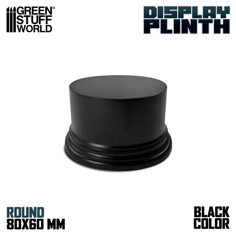 GREEN STUFF WORLD 2702 Round Block Plinth 8cm Black - Siyah Büst Altlığı