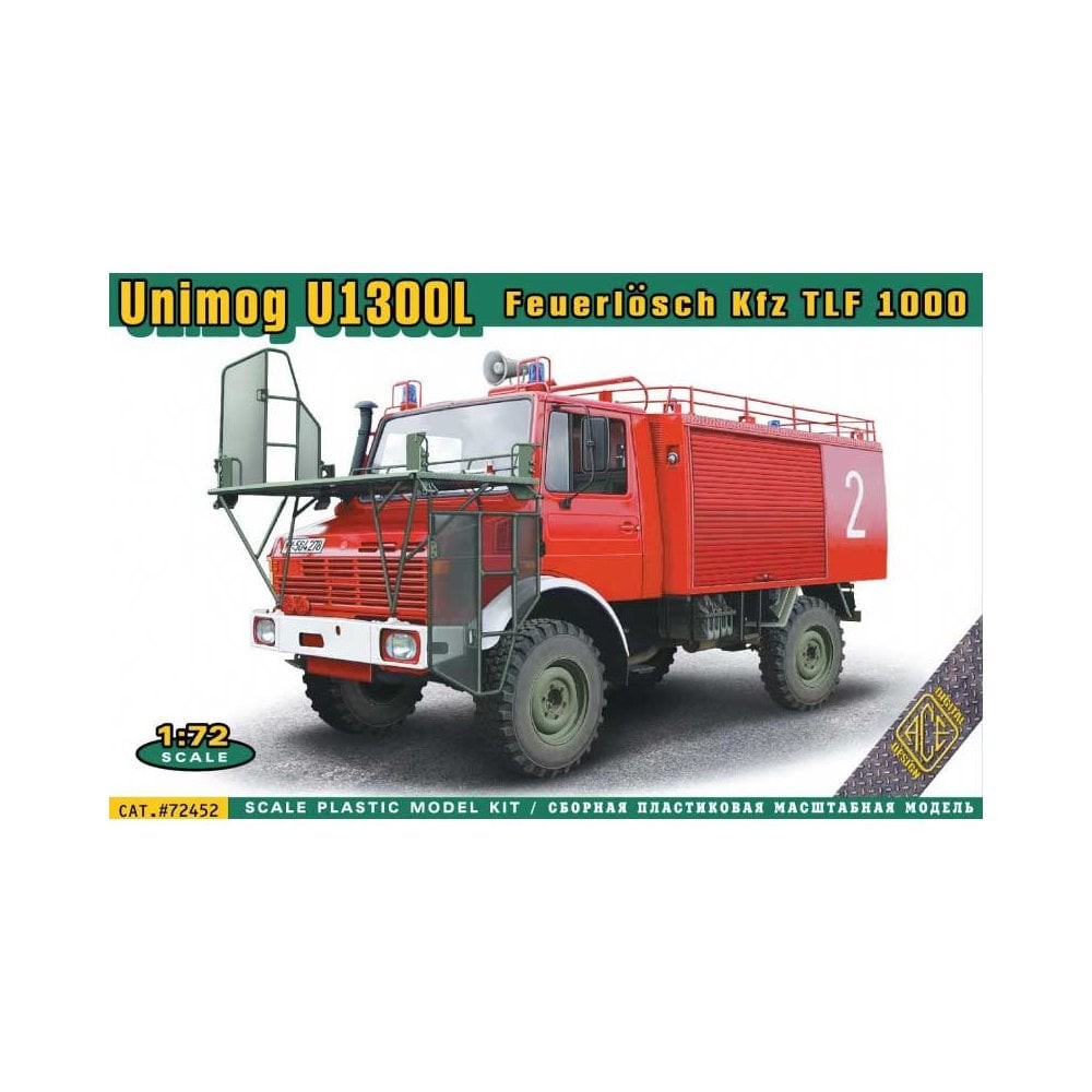 ACE MODEL 72452 1/72 UNIMOG U1300L FEUERLÖSCH KFZ TLF 1000 İTFAİYE ARACI MAKETİ