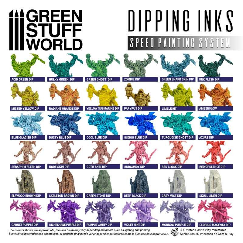 GREEN STUFF WORLD 3697 Dipping Ink Deep Black Dip MAKET BOYASI 60 ml