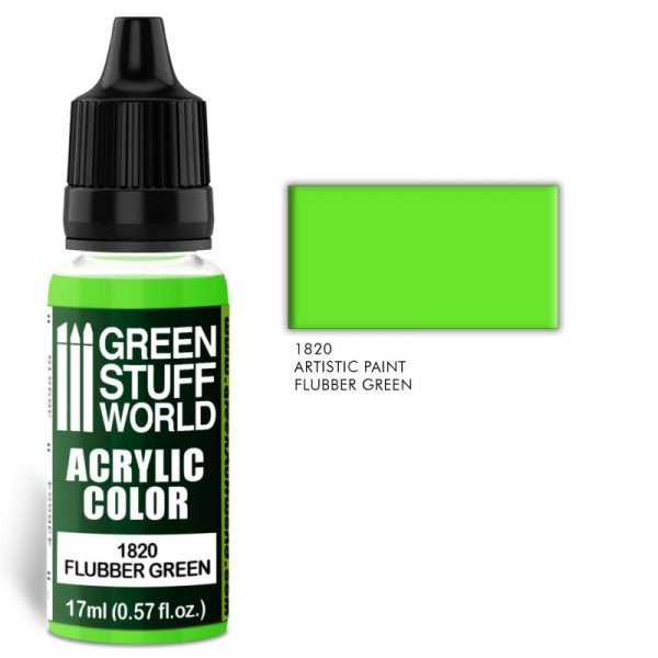 GREEN STUFF WORLD 1820 Acrylıc Color FLUBBER GREEN MAKET BOYASI