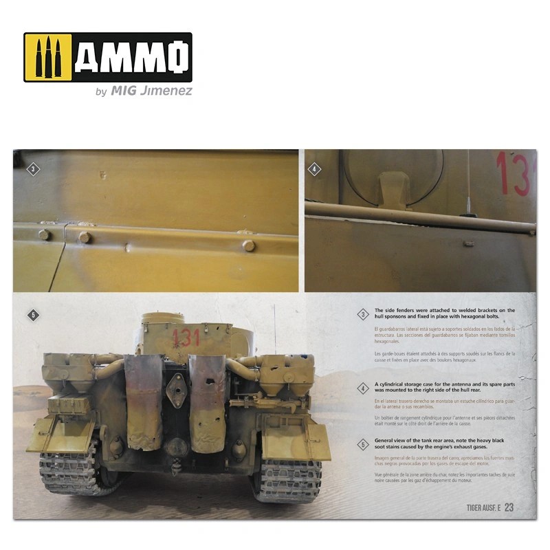 AMMO MIG 6024 Tiger Ausf.E – VISUAL MODELERS GUIDE (MULTILINGUAL) KAPLAN 1 TANKI REFERANS FOTOĞRAFLAR DERGİSİ