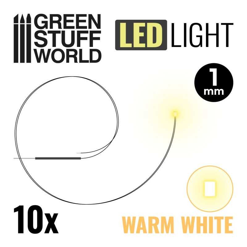 GREEN STUFF WORLD 1382 Warm White LED Lights 1mm - SICAK BEYAZ MICRO LED LAMBA