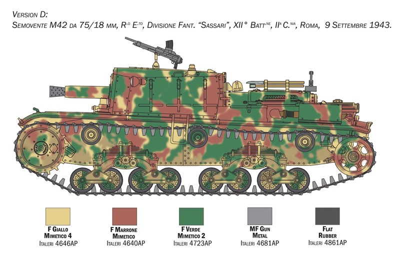 ITALERI 6569 1/35 SEMOVENTE M42 da 75/18 TANK MAKETİ