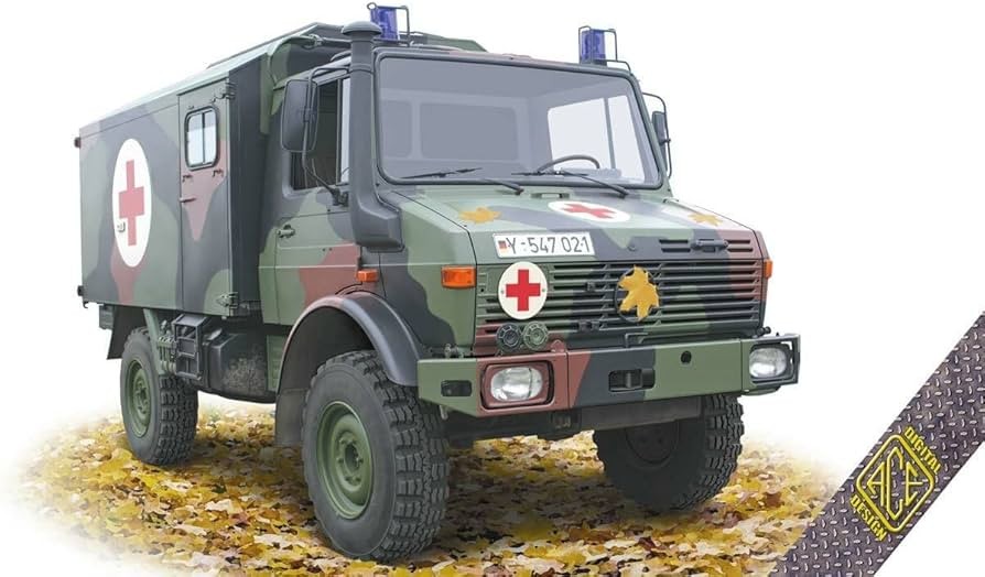 ACE MODEL 72451 1/72 UNIMOG U1300L 4X4 KRANKENWAGEN AMBULANCE ASKERİ AMBULANS MAKETİ