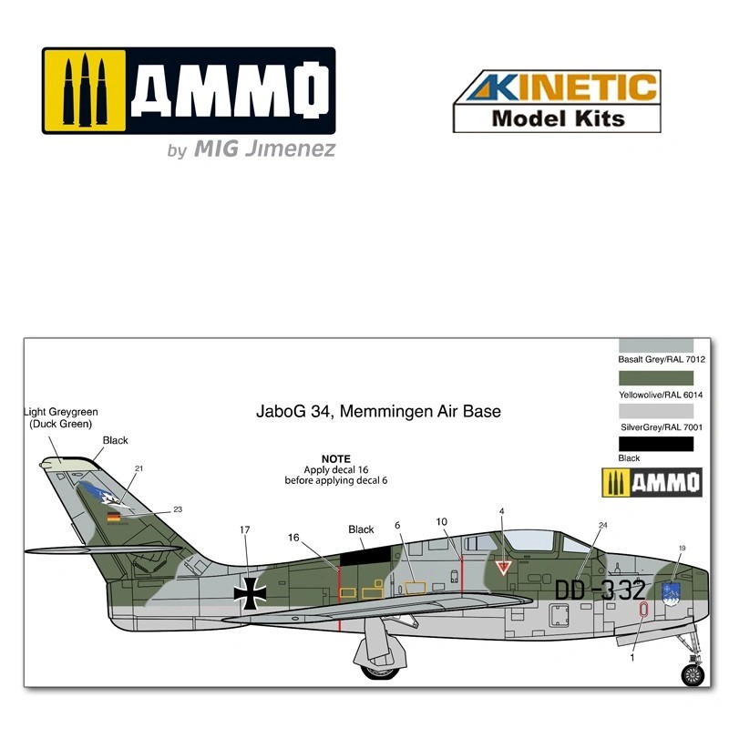 KINETIC MODEL 48068 1/48 F-84F Thunderstreak Savaş Uçağı Maketi