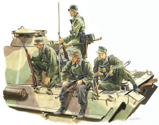 DRAGON 6156 1/35 PANZER RIDERS (LORRAINE 1944) İKİNCİ DÜNYA SAVAŞI ALMAN ASKERLERİ FİGÜR MAKETİ