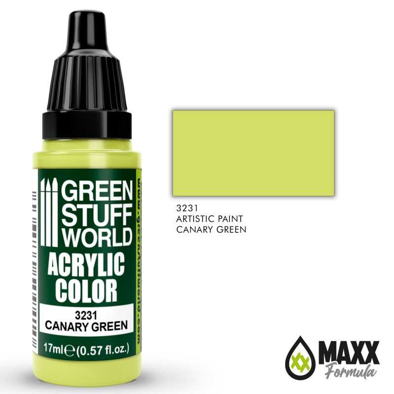 GREEN STUFF WORLD 3231 Acrylic Color CANARY GREEN MAKET BOYASI