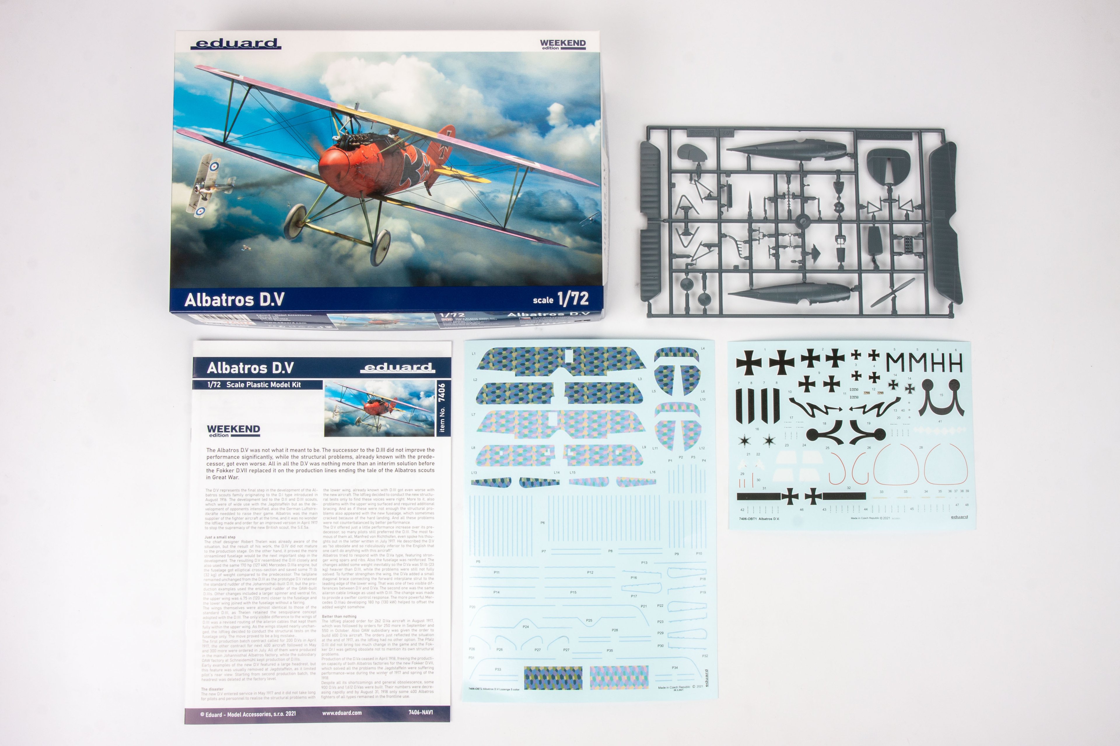 EDUARD 7406 1/72 ALBATROS D. V SAVAŞ UÇAĞI MAKETİ
