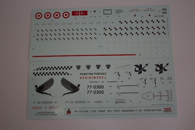 BABİBİ MODEL PB - 48003 1/48 F-4E 2020 TERMINATOR 401.FİLO DEKAL SETİ