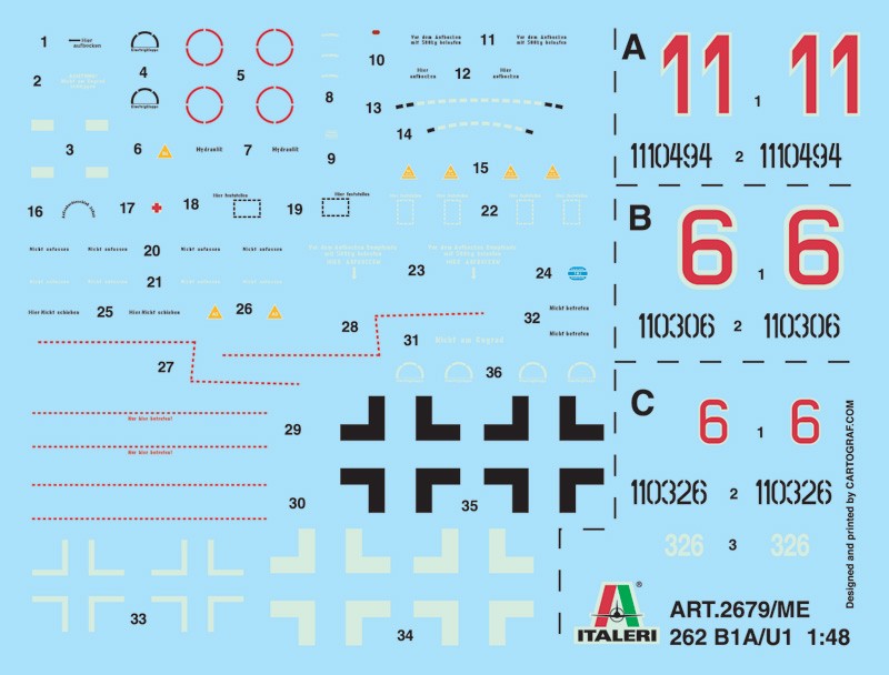 ITALERI 2679 1/48 Messerschmitt Me 262 B - 1a / U1 ASKERİ UÇAK MAKETİ
