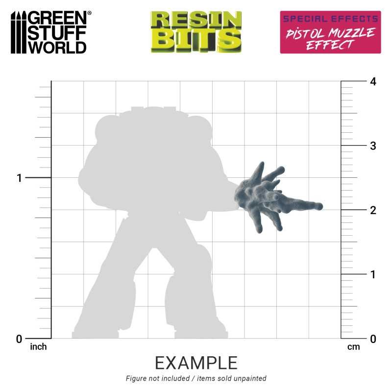 GREEN STUFF WORLD 12913 3D printed set - Pistol Muzzle Flash 1:48
