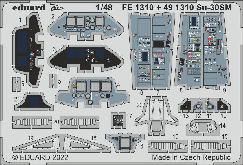 EDUARD FE1310 1/48 Su-30SM KOKPİT DETAY SETİ