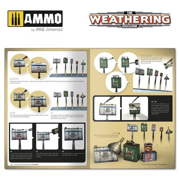 AMMO MIG 4531 THE WEATHERING MAGAZINE #32 – ÇOK ÇEŞİTLİ AKSESUAR BOYAMA TEKNİKLERİ DERGİSİ