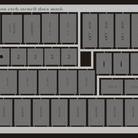 EDUARD XL520 1/32 F-16 ETCH STENCİL DATA MASK -ETCH F-16 UÇAK ÜSTÜ UYARI YAZILARI MASKESİ