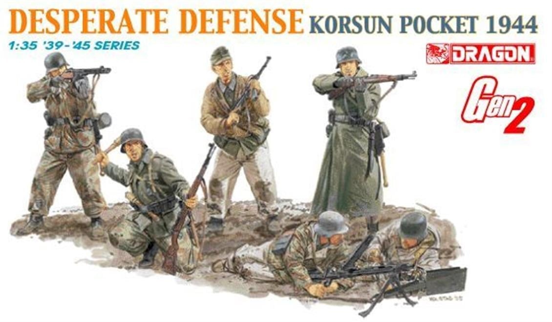 DRAGON 6273 1/35 DESPERATE DEFENSE KORSUN PCOKET 1944 ALMAN ASKERİ FİGÜR SETİ MAKETİ