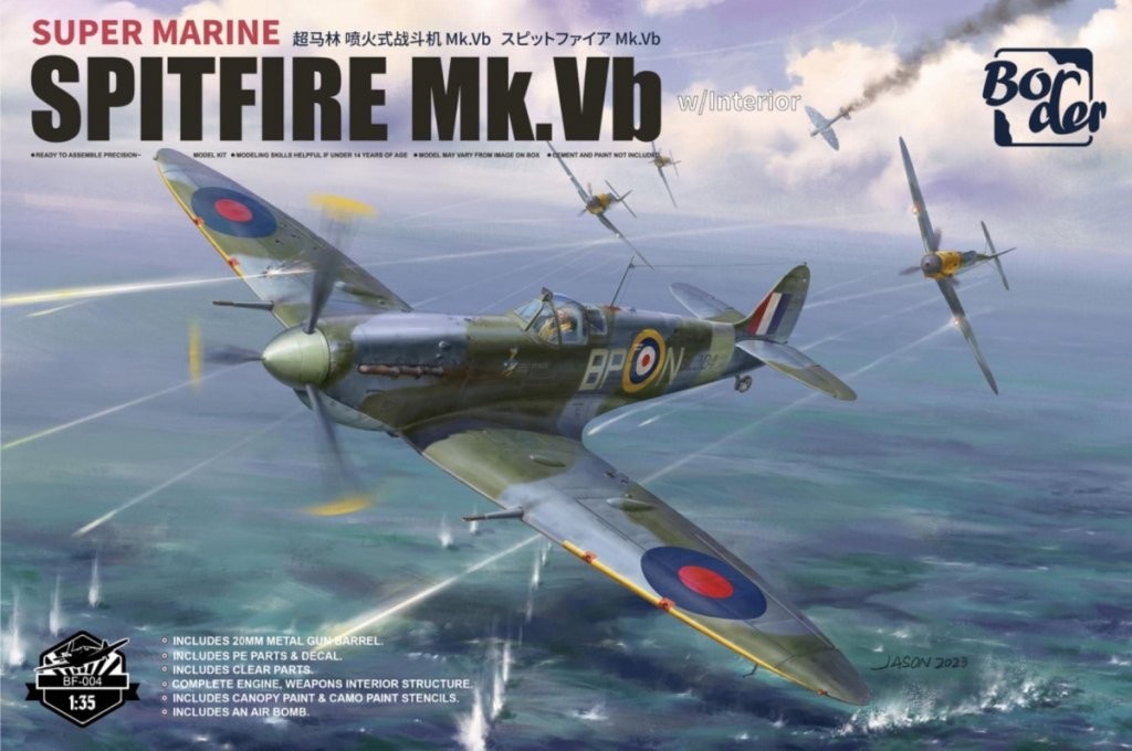 BORDER MODEL 004 1/35 SPITFIRE MK.VB İKİNCİ DÜNYA SAVAŞI İNGİLİZ SAVAŞ UÇAĞI MAKETİ