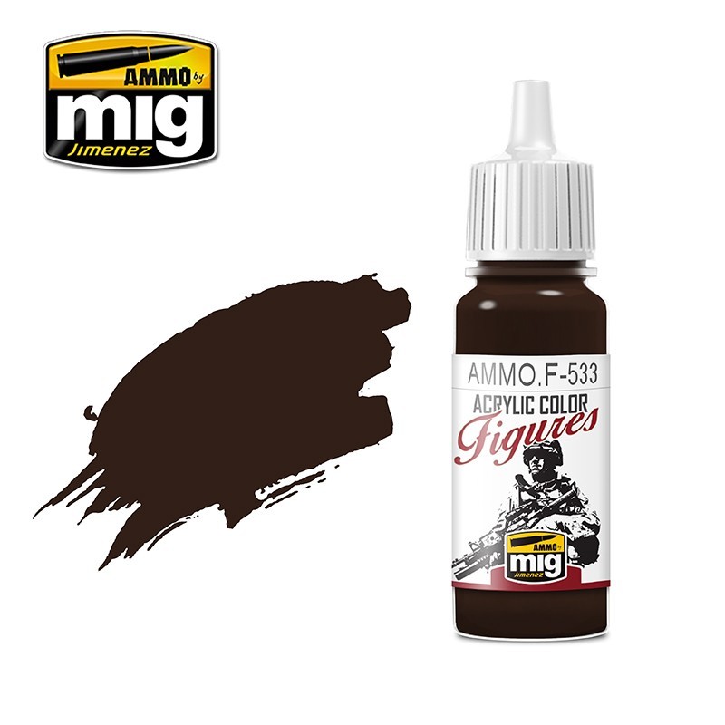 Ammo Mig Figür Boyası - F533 DARK BROWN